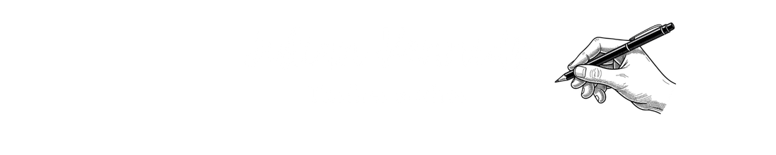 Author banner with 'Julian Kennedy' in cursive, 'Thriller author' subtitle, and a hand holding a pen on the right side.
